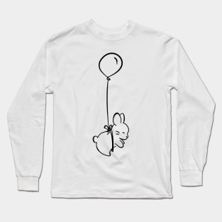 Bunny Rabbit Balloon Love Cute Gift Bunnies Pet Mom Happy Long Sleeve T-Shirt